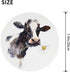 Generic 8 Inch Dairy Cow Mouse Pad with Stitched Edges-Cute Mousepad for Women, Washable Round Desk Pad, Non-Slip