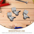 4pcs Set 1-inch Heavy Duty Swivel Caster Wheels U-Shaped Plate with Brake and Non-Brake Clips, Silent Cabinet