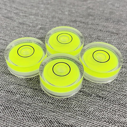 4Pcs Small Circular Bubble Levels with Double Sided Adhesive Bottom Mini Little Stick-on Bubble Spirit Level Measuring Layout Tools Levels (25x10mm) by YMGBHNKJLS