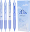 Cute Blue Sky Retractable Ballpoint Pens, Fine Point 0.5mm, Black Ink, 4-Count Pack for School Office Supplies