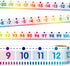 Number Line Bulletin Board Border Rainbow -20 to 100 Classroom Decoration 36ft Roll