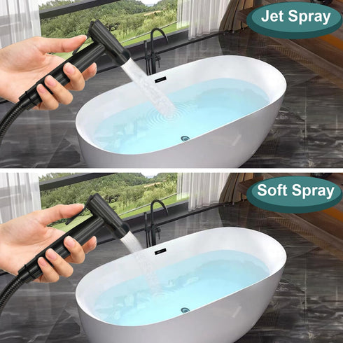Pugrwei Set Handheld Bidet Sprayer for Toilet, Premium Stainless Steel Bathroom Bidet Sprayer with Anti-Leaking Hose