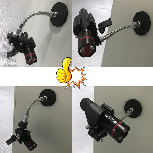 Pmsanzay 0.6" 1.6" Magnetic Base Mount Flashlight Mounting Brackets Flashlight Holder - Strong Magnet Base