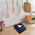 Magnetic Microfiber Cleaning Cloth, 10" x 10", Dark Blue, 2-Pack Dry Erase Towel for Whiteboard, Chalkboard, Kitchen