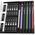 Four Candies 5PCS Metal Mechanical Pencil Set, 0.7mm with Dual Spring, Vintage Barrels, 240 HB #2 Lead Refills