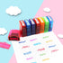 Reliancer Colorful Self-Inking Motivation School Grading Teacher Stamp Set with Tray (8-Piece)