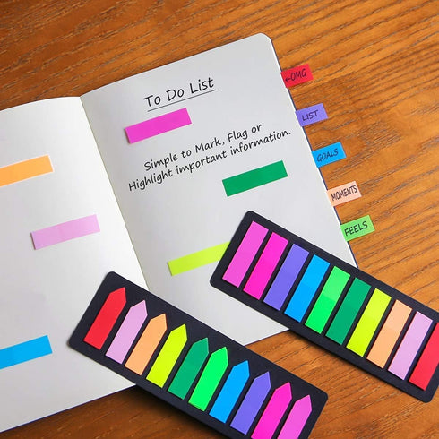 KICNIC Page Markers Sticky Index Tabs, 750 Pcs, Arrow Flag Tabs Self Adhesive for Page Marking and Highlighting