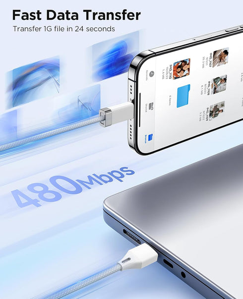 3.3FT 3A 2 17 StayCable USB A to USB C Cable with Built-in Magnetic Holder for Nightstand, Desk and Car, Fast Charging