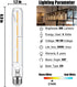 T10 Bulb,8.9 Inch Bulbs,40Watt 2700K 400lm,E26 4W t10 Bulb,LED Bulb,Dimmable Bulbs,Clear Glass,4 Pack. XININSUN Led