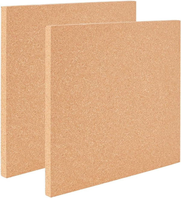 OLYCRAFT 2PCS Square Bulletin Boards 11.8x11.8 Inch Wood Cork Board for Wall Decoration, Party and DIY Crafts