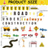 91 Pcs Construction Bulletin Board Decorations Road Cutouts Road to Success Bulletin Board Under Construction
