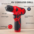 Set 8V Set, 132 Set Tool - Cordless Drill Piece Home Tool With Hand Drill, Tool Kit for Women & Men, Perfect