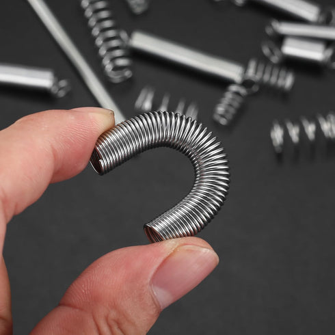 210 Pcs Spring Assortment Kit, Compression and Extension Springs, Zinc Plated Steel Wire Springs Repair Set