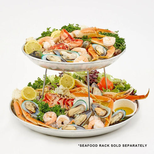 Soro Essentials 12" - Brushed Aluminum Seafood Serving Tray- Serving Platter Serving Tray Dish Serving Platter