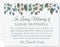In Loving Memory Funeral Thank You Cards with Leaves, 5.5x4.25 Flat Personalized