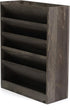 Vintage Rustic Wooden 5 Slot Wall Mounted Document Filing Organizer, Distressed Torched Wood Magazine Rack, Mail Holder