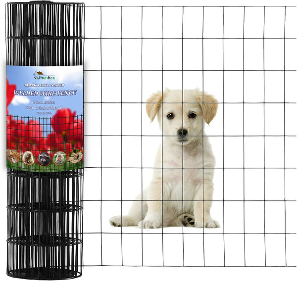 Wire Fence 2in x 3in Black Vinyl Coated Wire Mesh 24" x