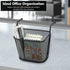 Poeland Cubicle Hanging Basket for Office, Easy Hang-on Metal Mesh Shelf Storage Organizer for Desk Partitions