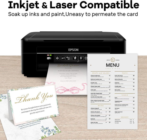6x9 80lb 100 Pack White Large Index Cards Cardstock, Goefun Thick Printer Paper, Big Notecards Blank for Menus, Party