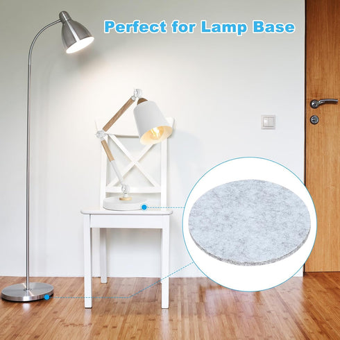 10" 4 Pack 1/5" PATIKIL Diameter Felt Furniture Pads, Thick Lamp Base Felt Round Soft Adhesive Non-Slip Anti-Scratch