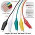 WGGE WG-026 Test Lead Set, 10 Pieces and 5 Colors with Alligator Clips, 20.5 inches, 22 AWG Copper Wire