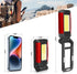 2 Pack, 7 (2, YiaMia Rechargeable LED Magnetic Work Light Portable Tool Gifts for Men, Flashlight Modes with Kickstand