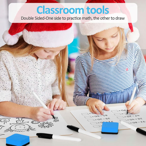 PANDRI 26 Pack Dry Erase LapBoards, Double Sided 12.5 x 9 Inch Whiteboards with Erasers and Markers for Classroom