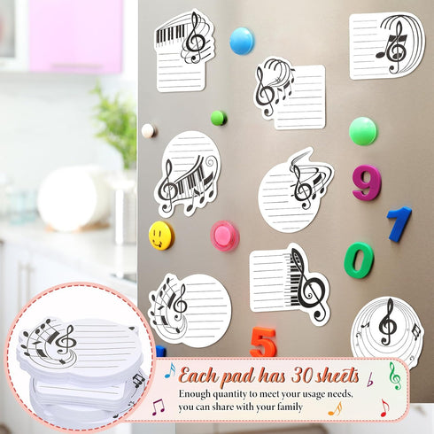Yeaqee 40 Pads Music Themed Sticky Notes, 1200 Sheets, Funny Sticky Notes for Music Teacher Appreciation Gift