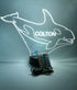 Swimming Mammal 16 Giant Whale Large Marine Night Light Up Lamp LED Table Lamp Custom Engraved Room Decor Featuring