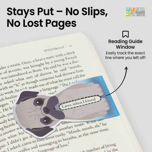 Linemarker Page Marker - Magnetic Bookmarks Set of 2, Book Holder Clip for Reading, Gift Idea for Book Lovers (Sloth)