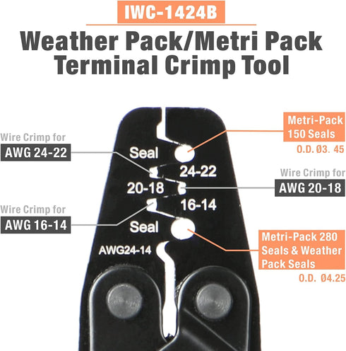 iCrimp Delphi Weather Pack Crimper, Metri Pack Crimping Tool for Sealed Weatherproof Automotive Electrical Connectors