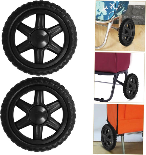 2pcs Set Replacement Rubber Wheels for Shopping Carts