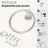 FORIOUS Brushed Nickel Towel Ring, SUS304 Stainless Steel Hand Towel Holder, Modern Wall Mounted Towel Rack
