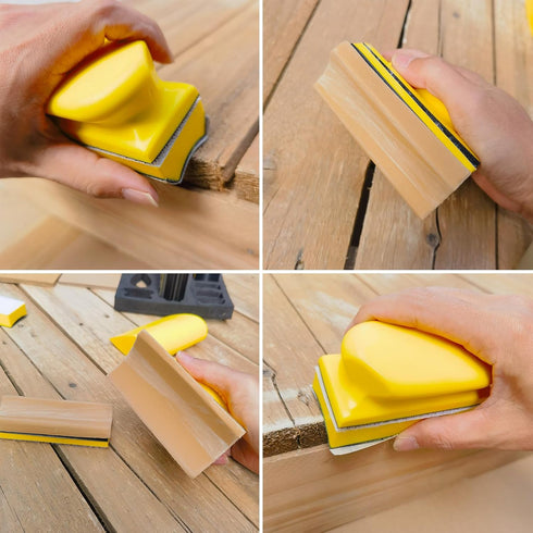 Tonmp 56 Set- 16 40 Total PCS Hand Sanding Block PCS Contoured Profile Sander Block + Sheet Sandpaper Kit