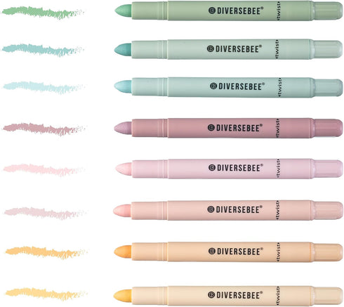 DIVERSEBEE Bible Highlighters and Pens Set - 8 Pack Assorted Colors No Bleed Gel Highlighters, Cute Study Journaling