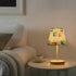 Krafig Colorful Sewing Machine Florals Table Lamp Nightstand Lamp with Linen Fabric Lamp Shade Night Light Bedside Desk