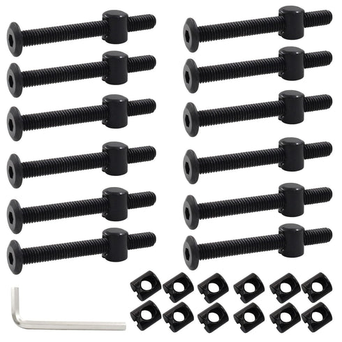 Jiozermi 12 Pcs M6 x 55mm Hex Socket Head Screws Bolts Barrel Nuts,