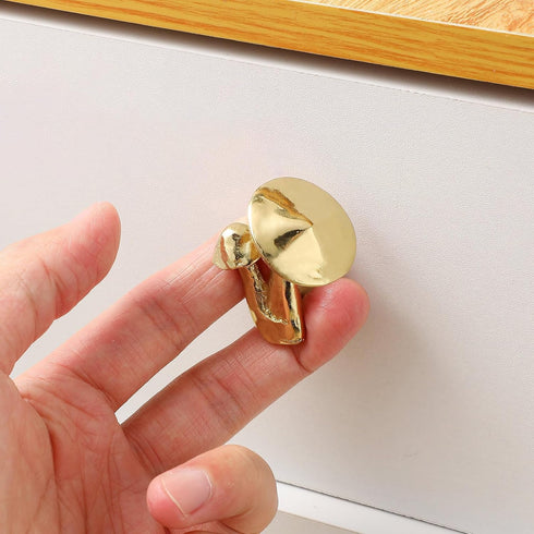 Ywmsfl Furniture Decorative Handle Modern Brass Dressers Knob Mushroom Shape Bedside Cabinet Pull Easy to Installation