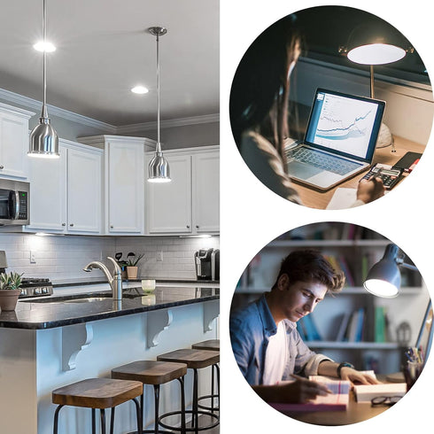 Edison LED Light Bulbs, 60 Watt Equivalent, 8W Dimmable, 5000K Daylight, 800 Lumen, E26 Base, 6 Pack for Kitchen