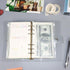 NatSumeBasics A6 Binder, 6 Ring Budget Binder, Clear PVC Planner Cover for Organizer Accessories