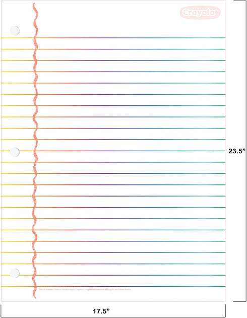 The Peel People Dry Erase Board - Notepad Paper Design, Whiteboard for School Presentations or Classroom Projects, Great for Teachers and Kids, Large Size, White by Crayola