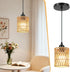 Genyzlux Rattan Pendant Light Kitchen Island,4.7" Mini Wicker Pendant Light, Premium Dried Rattan,