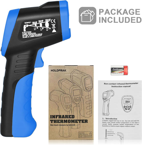 HOLDPEAK 981C Digital Laser Infrared Thermometer - Non Contact IR Heat Temperature Gun for Cooking and Grill