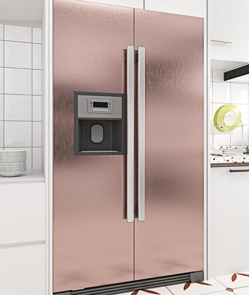Countertops 15.7"118" Rose Gold Stainless Steel Contact Paper Pink Peel and Stick Wallpaper Waterproof Brushed Metal