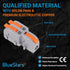 BlueStars 20 Pcs 250V 32A Compact Splicing Lever Wire Connector, 1-In-2-Out Orange Push-in Butt Terminal Connectors