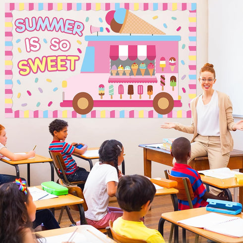 Ice Cream Classroom Decoration Set Summer is Sweet Bulletin Board Borders Candyland Theme Decor