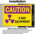 (2 Pack) OSHA Caution Radiation Sign, 7 Inch X 5 Inch Vinyl Label Decal Sticker, Weather Resistant, UV Protected