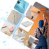 4.4FT 27 4" 9" Paint Roller Kit with Telescoping Extension Pole, PCS Paint Brushes Kit, Paint Roller, Paint Trays