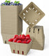 30 Pcs Natural Pulp Fiber Berry Basket, Small Molded Produce Basket for