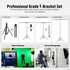 4.6x6ft Green Screen Backdrop Kit with T-Shaped Stand, Adjustable Chroma Key Green Screen for Streaming, Photography